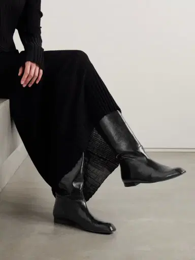 Khaite Colt Glossed-leather Knee Boots | Thumbnail 2