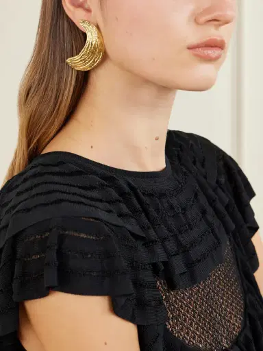 YSSO Broken Shell Gold-plated Earrings | Thumbnail 2