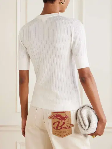 Bottega Veneta Ribbed Wool T-shirt | Thumbnail 3 Bottega Veneta Ribbed Wool T-shirt | Thumbnail 3