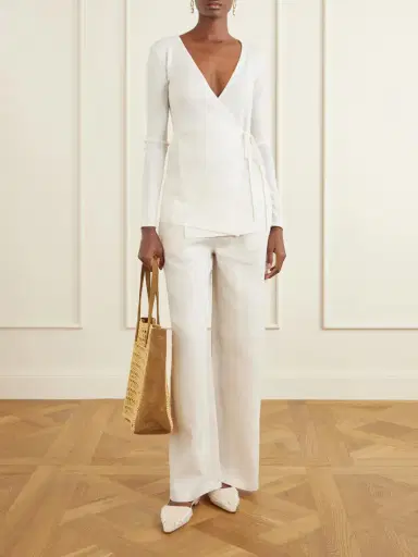 Staud Mateo Linen Mid-rise Wide-leg Pants | Thumbnail 2 Staud Mateo Linen Mid-rise Wide-leg Pants | Thumbnail 2