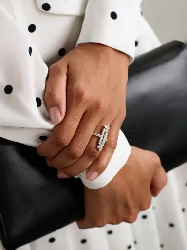 YEPREM 18-karat White Gold Diamond Ring | Thumbnail 2
