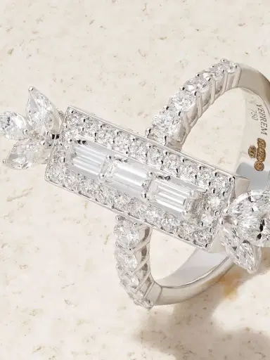YEPREM 18-karat White Gold Diamond Ring | Thumbnail 4