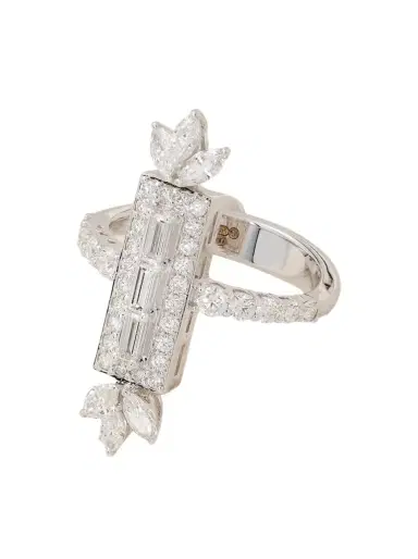 YEPREM 18-karat White Gold Diamond Ring | Thumbnail 1