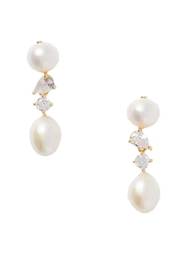 Completedworks plated, Pearl And Cubic Zirconia Earrings