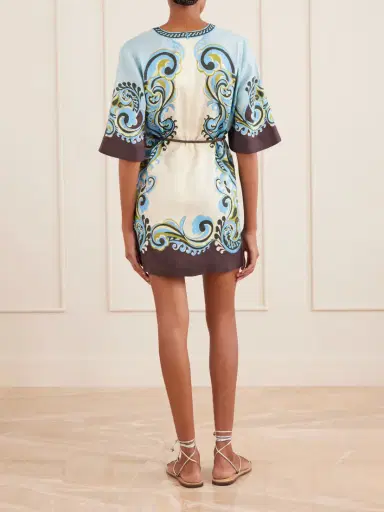 ALÉMAIS Natalia Printed Linen Mini Dress | Thumbnail 3 ALÉMAIS Natalia Printed Linen Mini Dress | Thumbnail 3