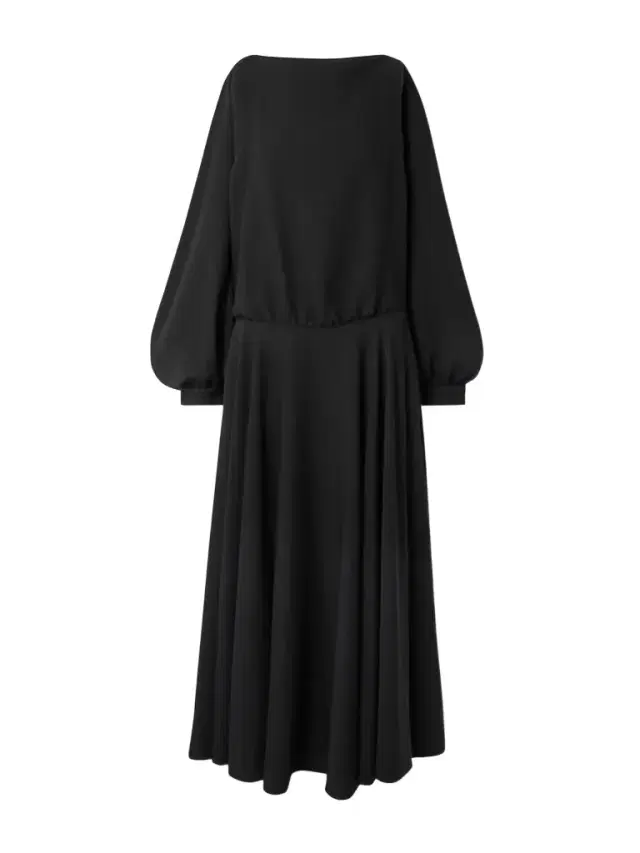 Balloon Gathered Draped Cutout Silk And Wool-blend Crepe Maxi Dress
