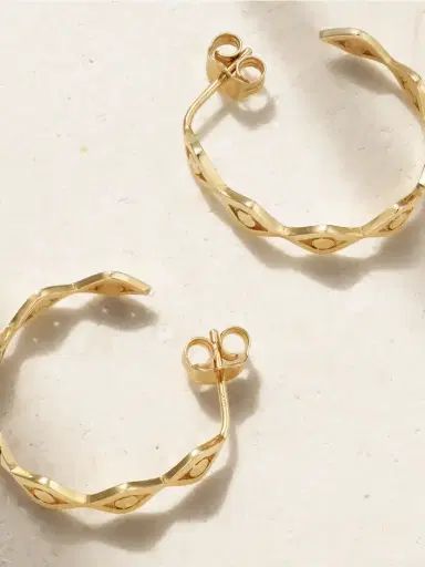 Sydney Evan Medium Evil Eye 14-karat Gold Hoop Earrings | Thumbnail 3 Sydney Evan Medium Evil Eye 14-karat Gold Hoop Earrings | Thumbnail 3
