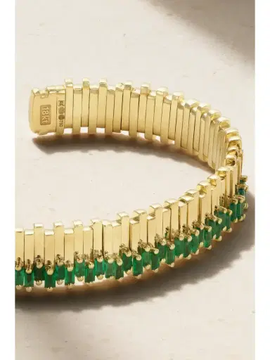 Suzanne Kalan 18-karat Gold Emerald Bangle | Thumbnail 4 Suzanne Kalan 18-karat Gold Emerald Bangle | Thumbnail 4