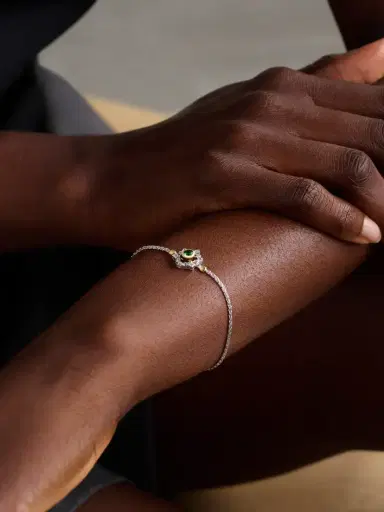 Buccellati Ghirland 18-karat White And Yellow Gold, Diamond And Tsavorite Bracelet | Thumbnail 2 Buccellati Ghirland 18-karat White And Yellow Gold, Diamond And Tsavorite Bracelet | Thumbnail 2