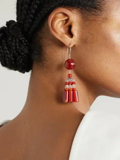 Sophie Buhai Flamenco Silver Carnelian Earrings | Thumbnail 2 Sophie Buhai Flamenco Silver Carnelian Earrings | Thumbnail 2