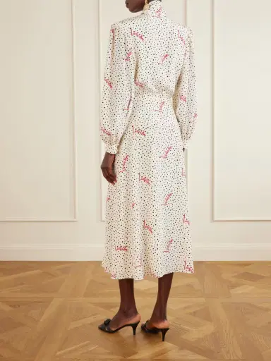 Valentino Garavani Pussy-bow Polka-dot Silk Crepe De Chine Maxi Dress | Thumbnail 3 Valentino Garavani Pussy-bow Polka-dot Silk Crepe De Chine Maxi Dress | Thumbnail 3