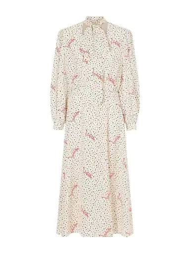 Valentino Garavani Pussy-bow Polka-dot Silk Crepe De Chine Maxi Dress | Thumbnail 1 Valentino Garavani Pussy-bow Polka-dot Silk Crepe De Chine Maxi Dress | Thumbnail 1