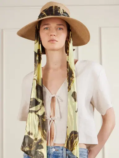 Eugenia Kim Cassidy Satin-trimmed Straw Hat | Thumbnail 2