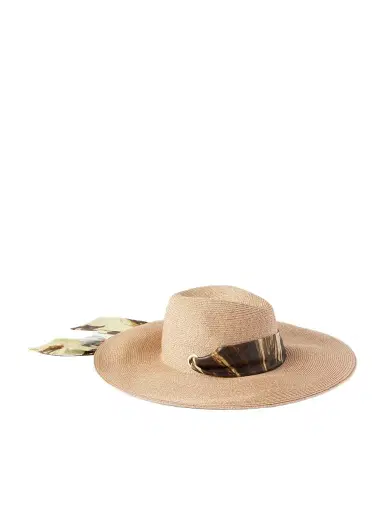 Eugenia Kim Cassidy Satin-trimmed Straw Hat | Thumbnail 1