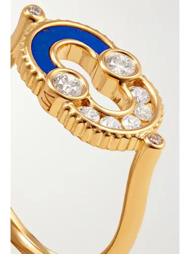 Viltier Magnetic 18-karat Gold, Lapis Lazuli And Diamond Ring | Thumbnail 4 Viltier Magnetic 18-karat Gold, Lapis Lazuli And Diamond Ring | Thumbnail 4