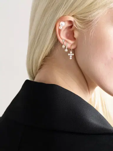 Mizuki 14-karat Gold Pearl Single Earring | Thumbnail 4