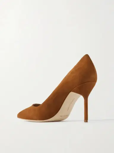 Manolo Blahnik Bb 90 Suede Pumps | Thumbnail 3