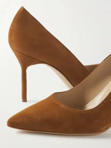 Manolo Blahnik Bb 90 Suede Pumps | Thumbnail 4