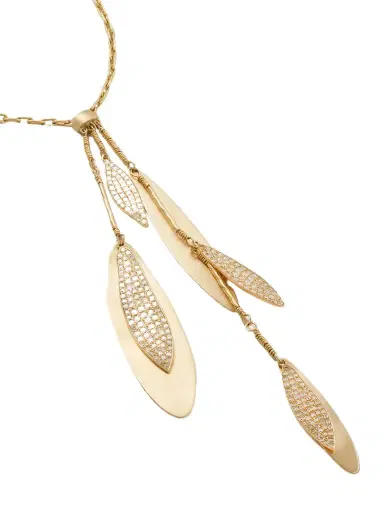 Ileana Makri Falling Leaves 18-karat Gold Diamond Necklace | Thumbnail 1