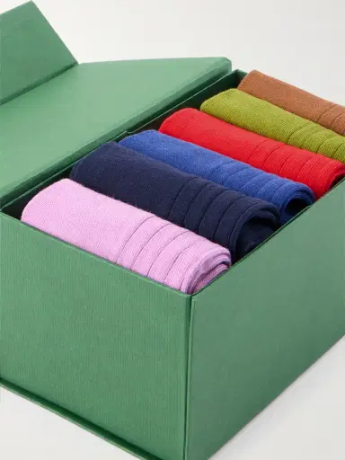 Comme Si The Yves Set Of Six Ribbed Cotton-blend Socks | Thumbnail 3 Comme Si The Yves Set Of Six Ribbed Cotton-blend Socks | Thumbnail 3