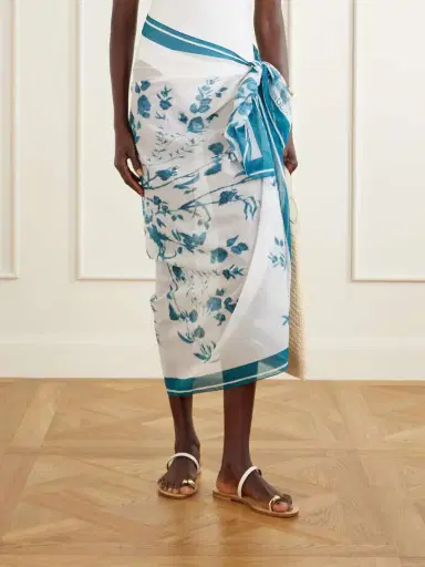 Erdem Floral-print Cotton-voile Pareo | Thumbnail 3