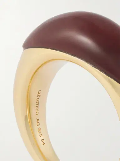 LIÉ STUDIO Beatrice Gold-plated Silver And Jasper Ring | Thumbnail 4