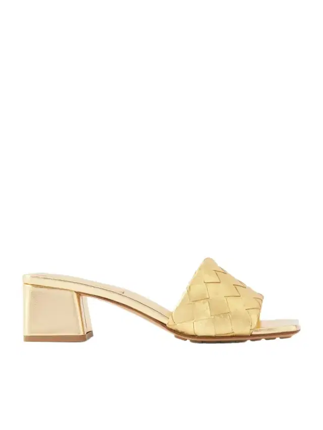 Parco Metallic Intrecciato Leather Mules
