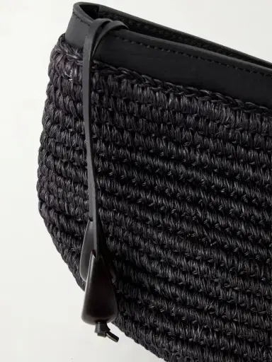Hunting Season Zip Leather-trimmed Raffia Clutch | Thumbnail 5 Hunting Season Zip Leather-trimmed Raffia Clutch | Thumbnail 5