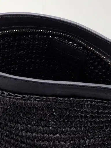 Hunting Season Zip Leather-trimmed Raffia Clutch | Thumbnail 6 Hunting Season Zip Leather-trimmed Raffia Clutch | Thumbnail 6