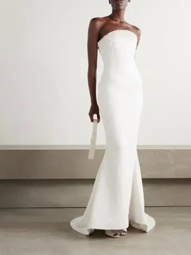 Clio Peppiatt Olympia Strapless Embellished Tulle Gown | Thumbnail 2
