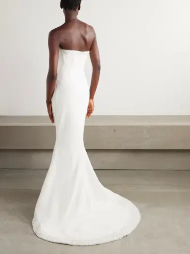 Clio Peppiatt Olympia Strapless Embellished Tulle Gown | Thumbnail 3