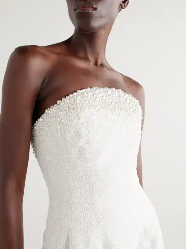 Clio Peppiatt Olympia Strapless Embellished Tulle Gown | Thumbnail 5