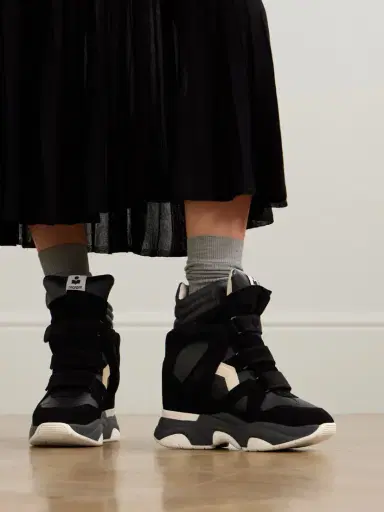 Isabel Marant Balskee Leather And Suede High-top Wedge Sneakers | Thumbnail 2 Isabel Marant Balskee Leather And Suede High-top Wedge Sneakers | Thumbnail 2
