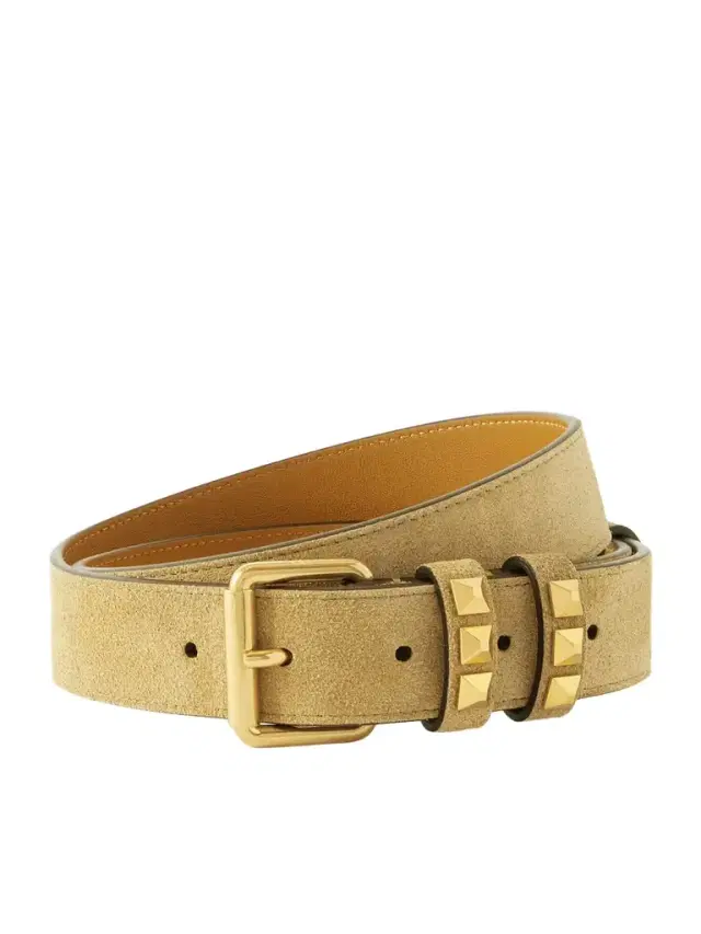 Embellished Suede Belt