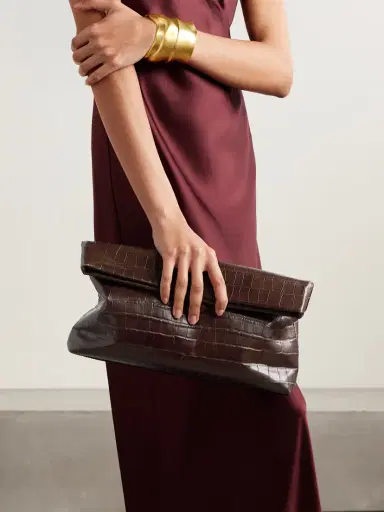 Nili Lotan Jerry Croc-effect Leather Clutch | Thumbnail 2