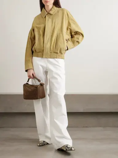 Nour Hammour Dalma Suede Bomber Jacket | Thumbnail 2