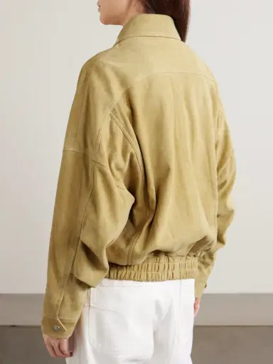 Nour Hammour Dalma Suede Bomber Jacket | Thumbnail 3