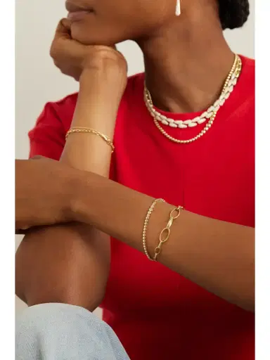 Jennifer Meyer Mini 18-karat Gold Diamond Tennis Bracelet | Thumbnail 5