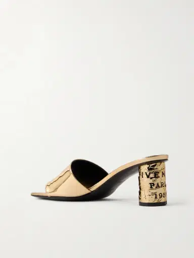 Givenchy Tape Metallic Leather Mules | Thumbnail 3