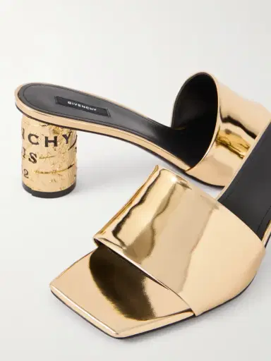 Givenchy Tape Metallic Leather Mules | Thumbnail 5