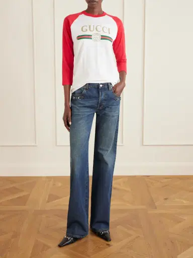 Gucci Printed Cotton-blend Jersey T-shirt | Thumbnail 2