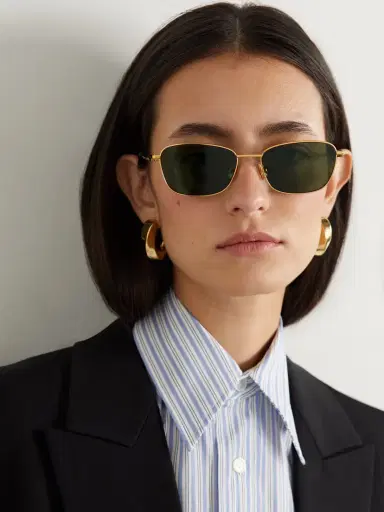 Bottega Veneta Eyewear Square-frame Gold-tone Sunglasses | Thumbnail 2 Bottega Veneta Eyewear Square-frame Gold-tone Sunglasses | Thumbnail 2