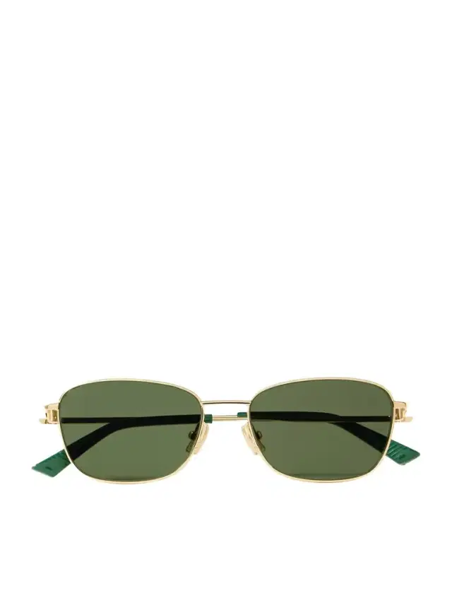 Square-frame Gold-tone Sunglasses
