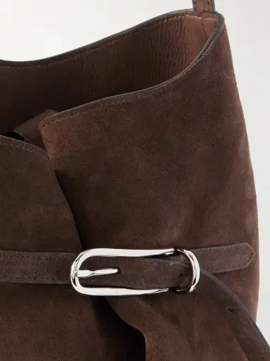 Liffner Buckled Suede Bucket Bag | Thumbnail 4
