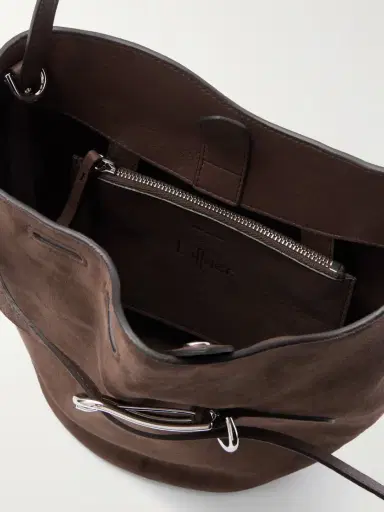 Liffner Buckled Suede Bucket Bag | Thumbnail 5