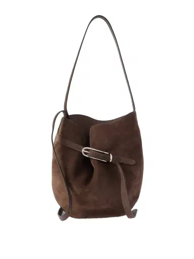 Liffner Buckled Suede Bucket Bag | Thumbnail 1