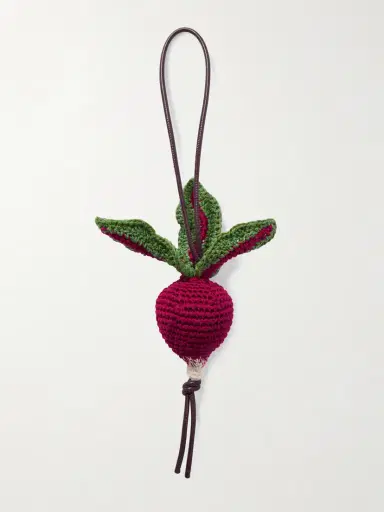 JW Anderson Radish Crocheted Cotton Bag Charm | Thumbnail 3