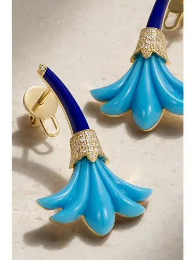L’Atelier Nawbar Big Flower 18-karat Gold Multi-stone Earrings | Thumbnail 3 L’Atelier Nawbar Big Flower 18-karat Gold Multi-stone Earrings | Thumbnail 3