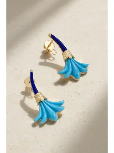 L’Atelier Nawbar Big Flower 18-karat Gold Multi-stone Earrings | Thumbnail 1 L’Atelier Nawbar Big Flower 18-karat Gold Multi-stone Earrings | Thumbnail 1