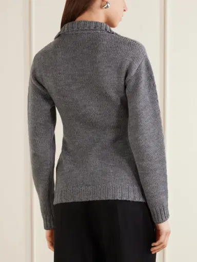 Jil Sander Ribbed-knit Wool Half-zip Turtleneck Sweater | Thumbnail 3 Jil Sander Ribbed-knit Wool Half-zip Turtleneck Sweater | Thumbnail 3